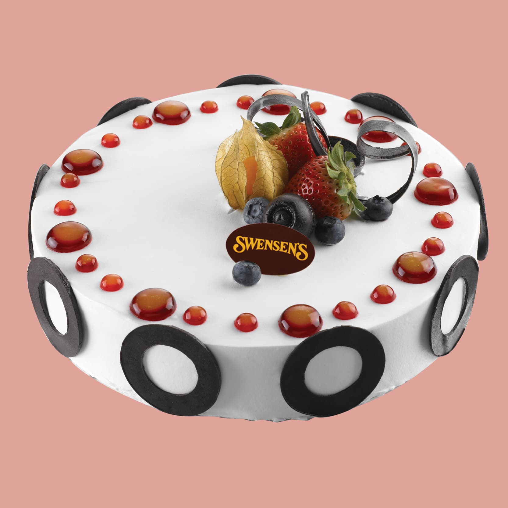 Ruby Drops Ice Cream Cake