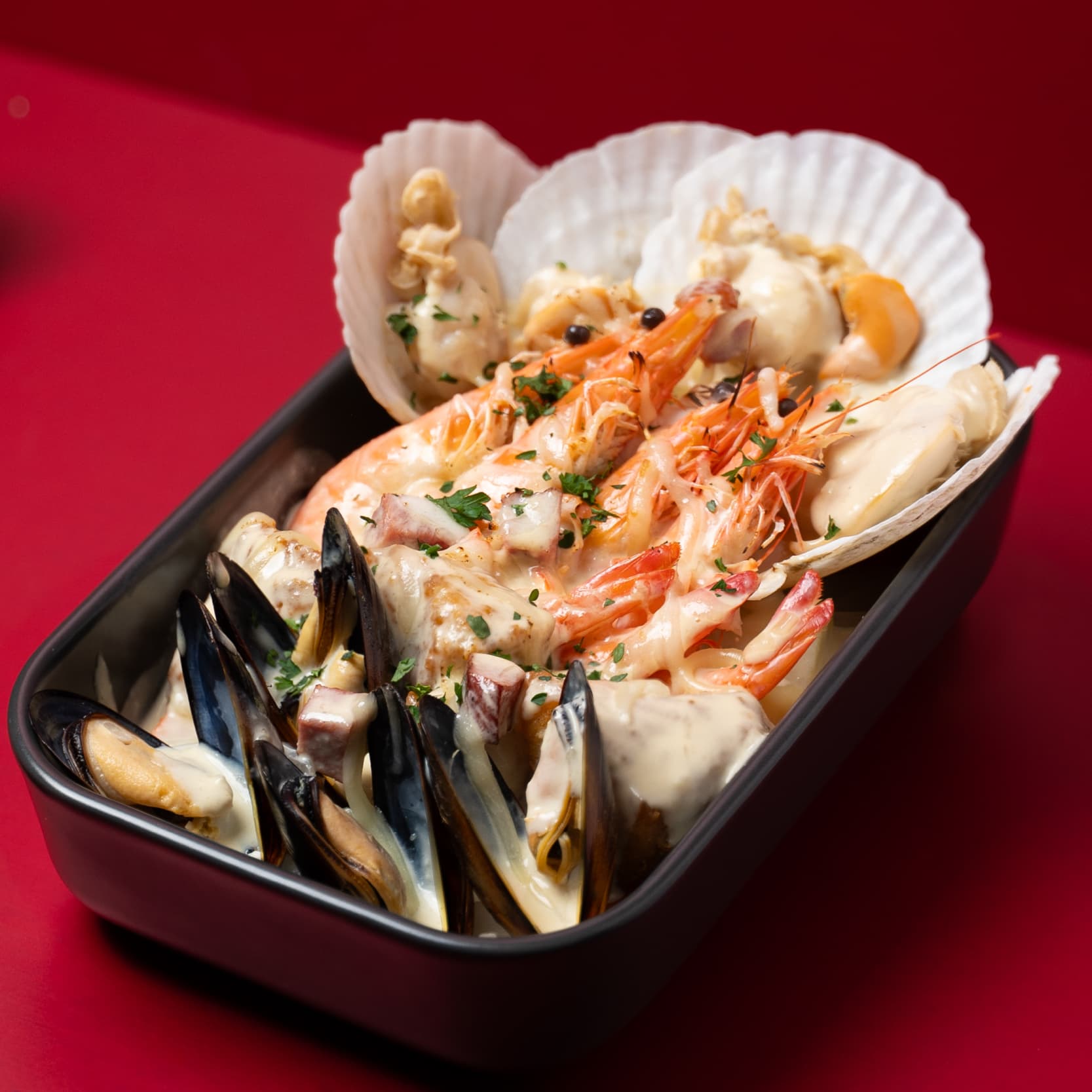 Seafood Carbonara Au Gratin 1