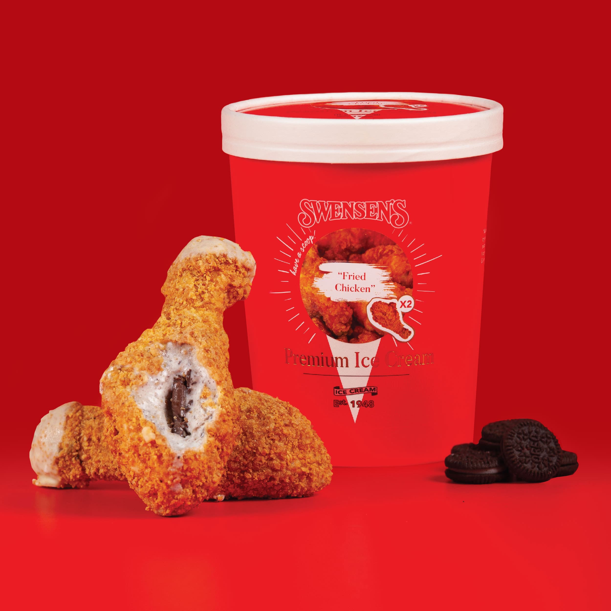 Cookies 'N' Cream 'Fried Chicken' Ice Cream Pint (2pcs) 1