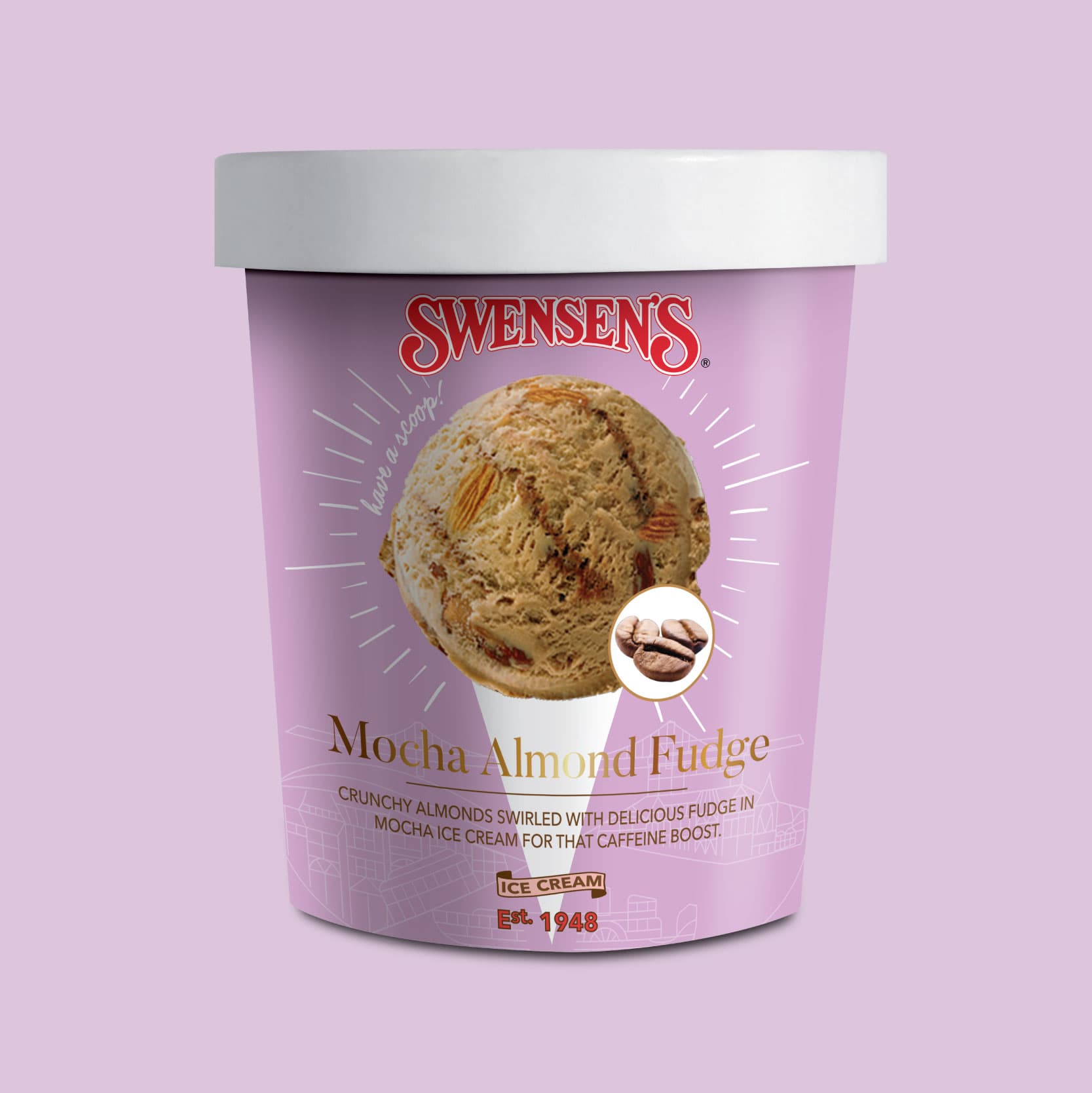 Mocha Almond Fudge Ice Cream Pint 1
