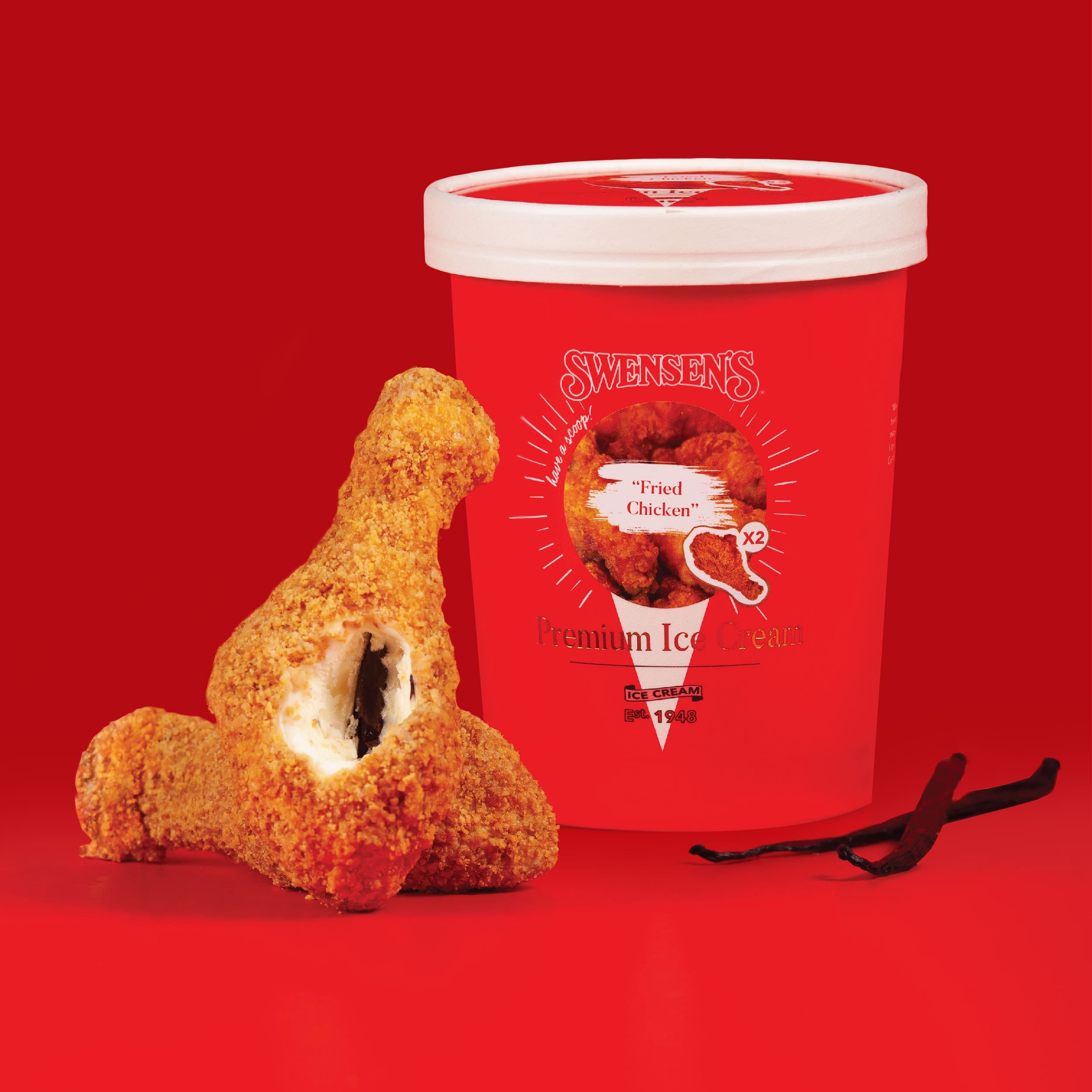 Original Vanilla 'Fried Chicken' Ice Cream Pint (2pcs) 1